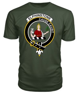 ScotsTee Shop Scottish Elphinstone Clan Tartan Scottish Clans Crest T Shirt