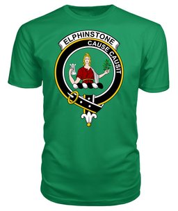 ScotsTee Shop Scottish Elphinstone Clan Tartan Scottish Clans Crest T Shirt