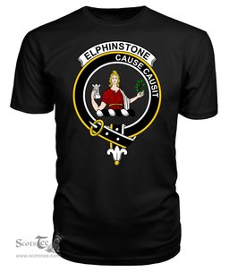 ScotsTee Shop Scottish Elphinstone Clan Tartan Scottish Clans Crest T Shirt