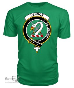 ScotsTee Shop Scottish Lennox Clan Tartan Scottish Clans Crest T Shirt