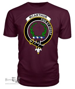 ScotsTee Shop Scottish McArthur Clan Tartan Scottish Clans Crest T Shirt