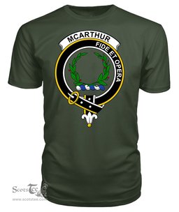 ScotsTee Shop Scottish McArthur Clan Tartan Scottish Clans Crest T Shirt