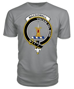 ScotsTee Shop Scottish MacDowall (of Garthland) Clan Tartan Scottish Clans Crest T Shirt