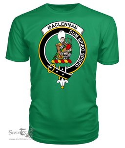 ScotsTee Shop Scottish MacLennan Clan Tartan Scottish Clans Crest T Shirt