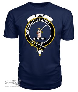 ScotsTee Shop Scottish Gunn Clan Tartan Scottish Clans Crest T Shirt