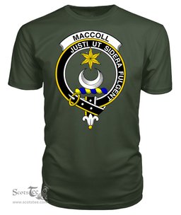 ScotsTee Shop Scottish MacColl New Clan Tartan Scottish Clans Crest T Shirt