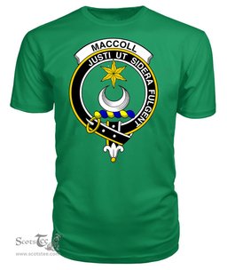 ScotsTee Shop Scottish MacColl New Clan Tartan Scottish Clans Crest T Shirt