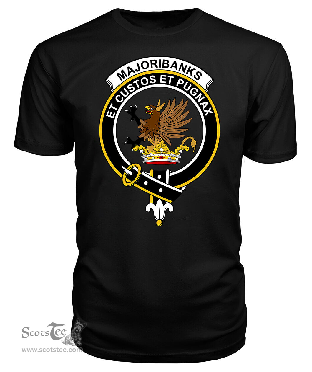 ScotsTee Shop Scottish Marjoribanks Clan Tartan Scottish Clans Crest T Shirt
