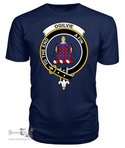 ScotsTee Shop Scottish Ogilvie Clan Tartan Scottish Clans Crest T Shirt