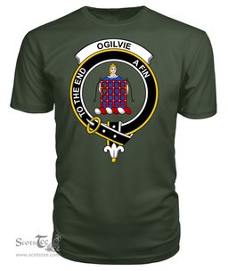 ScotsTee Shop Scottish Ogilvie Clan Tartan Scottish Clans Crest T Shirt