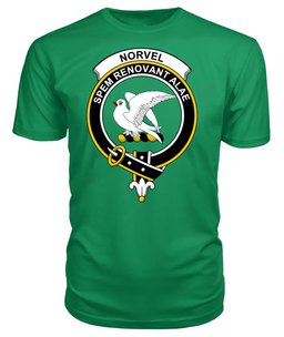 ScotsTee Shop Scottish Norvel (or Norvill) Clan Tartan Scottish Clans Crest T Shirt