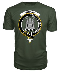 ScotsTee Shop Scottish Strang (or Strange) Clan Tartan Scottish Clans Crest T Shirt