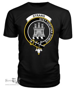 ScotsTee Shop Scottish Strang (or Strange) Clan Tartan Scottish Clans Crest T Shirt