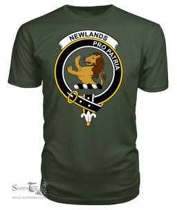 ScotsTee Shop Scottish Newlands Clan Tartan Scottish Clans Crest T Shirt