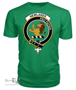 ScotsTee Shop Scottish Newlands Clan Tartan Scottish Clans Crest T Shirt