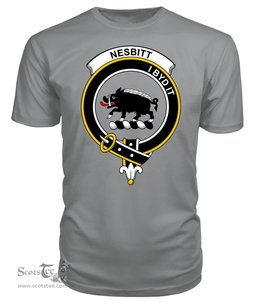 ScotsTee Shop Scottish Nesbitt (or Nisbet) Clan Tartan Scottish Clans Crest T Shirt