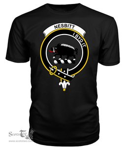 ScotsTee Shop Scottish Nesbitt (or Nisbet) Clan Tartan Scottish Clans Crest T Shirt