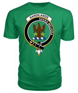 ScotsTee Shop Scottish Sandilands Clan Tartan Scottish Clans Crest T Shirt