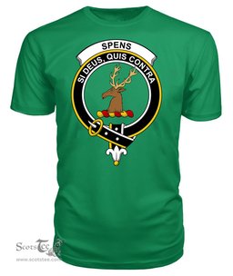 ScotsTee Shop Scottish Spens (or Spence) Clan Tartan Scottish Clans Crest T Shirt