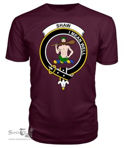 ScotsTee Shop Scottish Shaw Of Sauchie Clan Tartan Scottish Clans Crest T Shirt