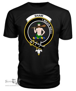 ScotsTee Shop Scottish Shaw Of Sauchie Clan Tartan Scottish Clans Crest T Shirt
