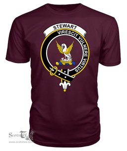 ScotsTee Shop Scottish Stewart High Stewards Clan Tartan Scottish Clans Crest T Shirt