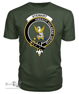 ScotsTee Shop Scottish Stewart High Stewards Clan Tartan Scottish Clans Crest T Shirt