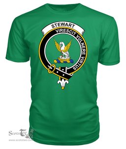 ScotsTee Shop Scottish Stewart High Stewards Clan Tartan Scottish Clans Crest T Shirt