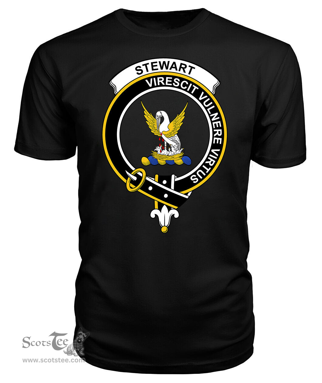 ScotsTee Shop Scottish Stewart High Stewards Clan Tartan Scottish Clans Crest T Shirt