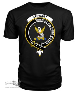 ScotsTee Shop Scottish Stewart High Stewards Clan Tartan Scottish Clans Crest T Shirt