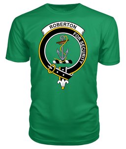 ScotsTee Shop Scottish Roberton Clan Tartan Scottish Clans Crest T Shirt
