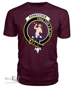 ScotsTee Shop Scottish Pennycook Clan Tartan Scottish Clans Crest T Shirt