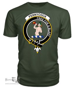ScotsTee Shop Scottish Pennycook Clan Tartan Scottish Clans Crest T Shirt