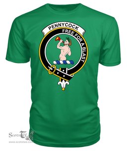 ScotsTee Shop Scottish Pennycook Clan Tartan Scottish Clans Crest T Shirt