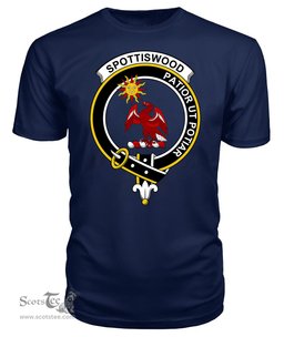 ScotsTee Shop Scottish Spottiswood Clan Tartan Scottish Clans Crest T Shirt