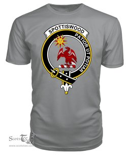 ScotsTee Shop Scottish Spottiswood Clan Tartan Scottish Clans Crest T Shirt
