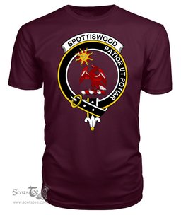 ScotsTee Shop Scottish Spottiswood Clan Tartan Scottish Clans Crest T Shirt