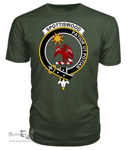 ScotsTee Shop Scottish Spottiswood Clan Tartan Scottish Clans Crest T Shirt