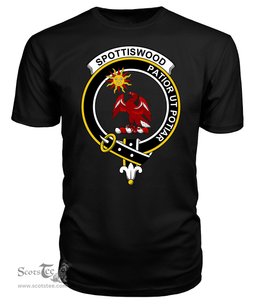 ScotsTee Shop Scottish Spottiswood Clan Tartan Scottish Clans Crest T Shirt