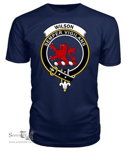 ScotsTee Shop Scottish Wilson Crest Clan Tartan Scottish Clans Crest T Shirt