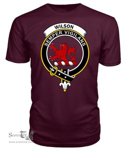 ScotsTee Shop Scottish Wilson Crest Clan Tartan Scottish Clans Crest T Shirt
