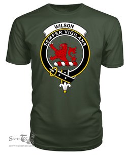 ScotsTee Shop Scottish Wilson Crest Clan Tartan Scottish Clans Crest T Shirt