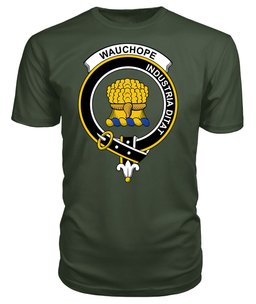 ScotsTee Shop Scottish Wauchope (or Waugh) Clan Tartan Scottish Clans Crest T Shirt