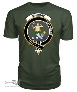 ScotsTee Shop Scottish Murray of Dysart Clan Tartan Scottish Clans Crest T Shirt