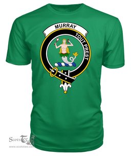 ScotsTee Shop Scottish Murray of Dysart Clan Tartan Scottish Clans Crest T Shirt