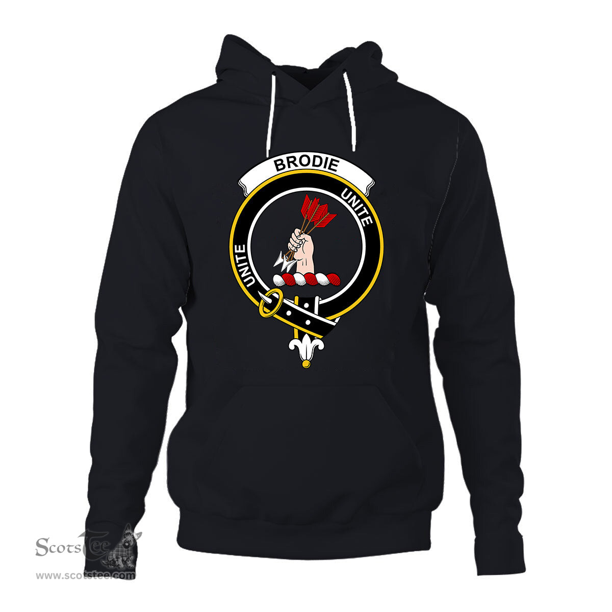 ScotsTee Shop Scottish Brodie Clan Tartan Scottish Clans Crest Hoodie