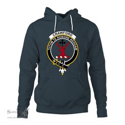 ScotsTee Shop Scottish Crawford Clan Tartan Scottish Clans Crest Hoodie