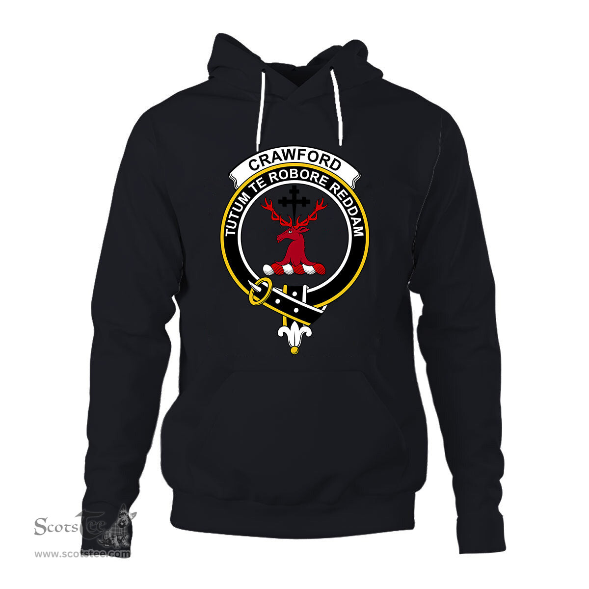 ScotsTee Shop Scottish Crawford Clan Tartan Scottish Clans Crest Hoodie