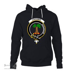 ScotsTee Shop Scottish Crosbie (or Crosby) Clan Tartan Scottish Clans Crest Hoodie