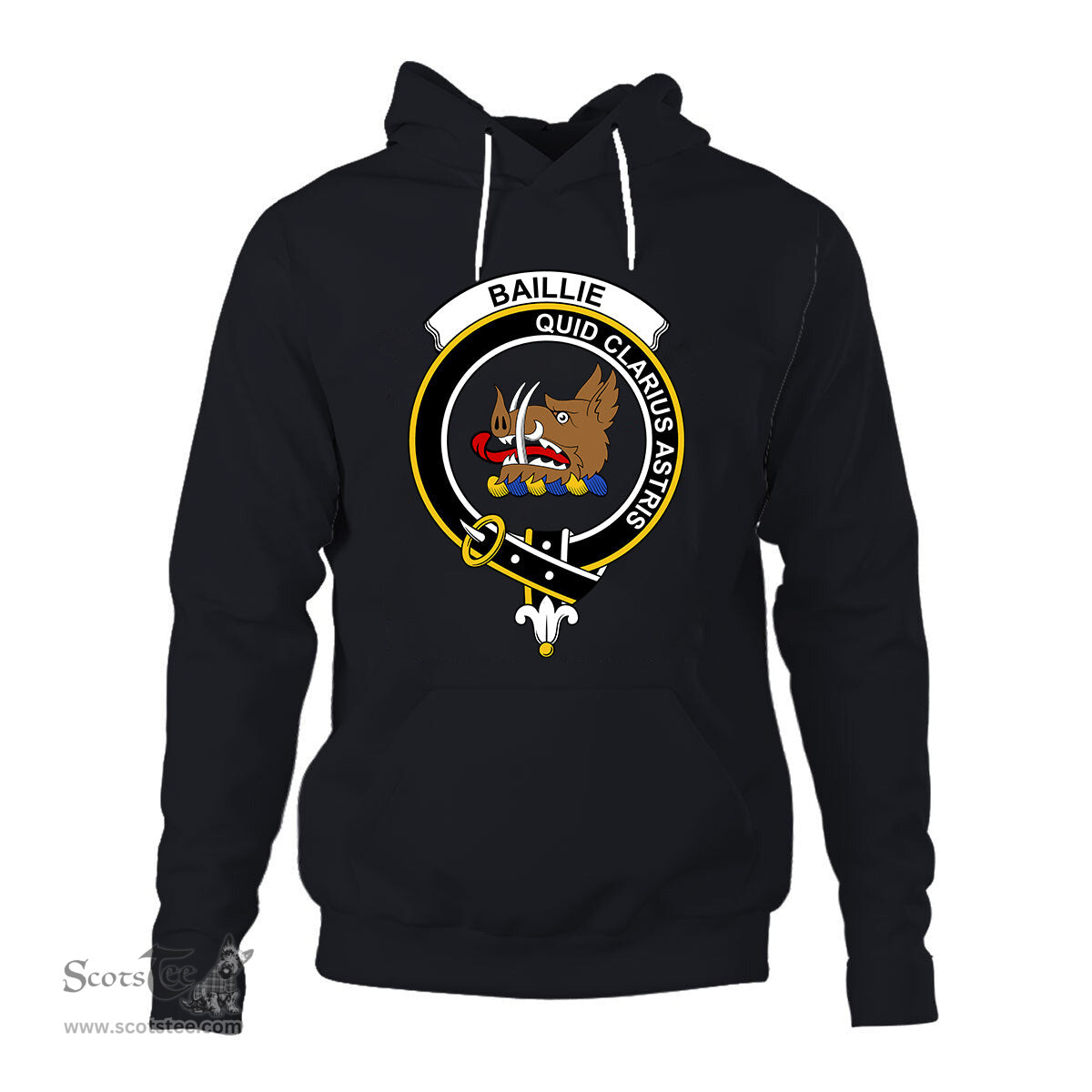 ScotsTee Shop Scottish Baillie Clan Tartan Scottish Clans Crest Hoodie